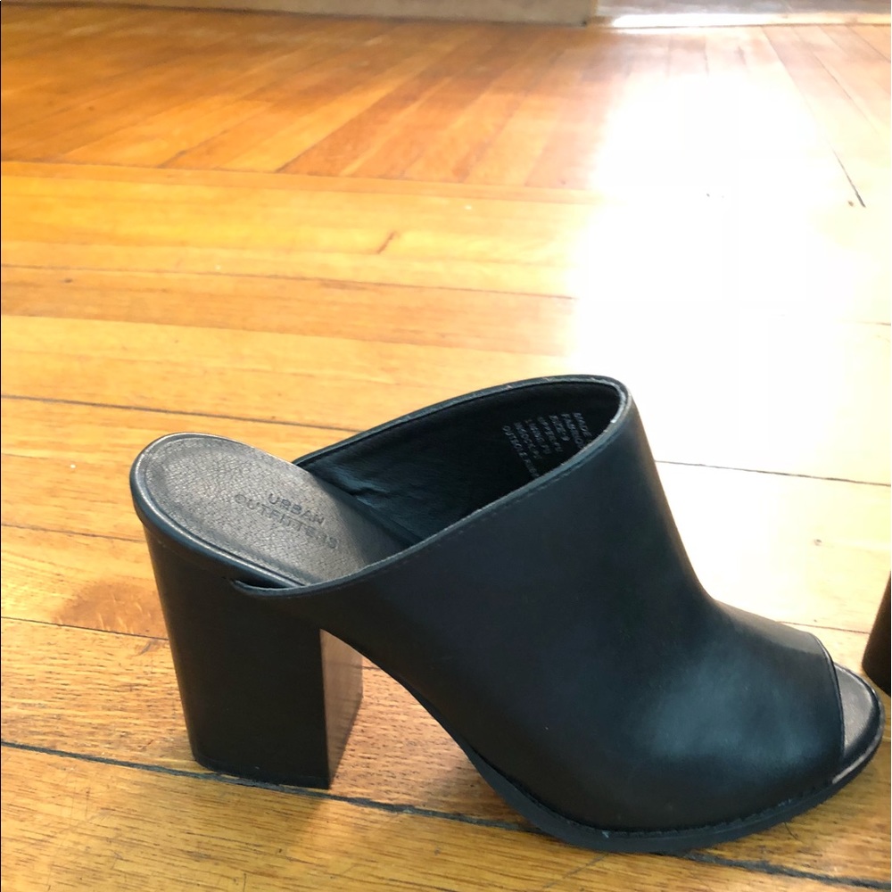 Urban Outfitters black Block Heel Mules